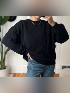 Everlane The Organic Cotton Track Oversized Crew Sweatshirt 100% Organic Small